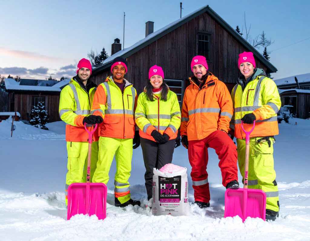 Hot Pink Heroes standing togetger
