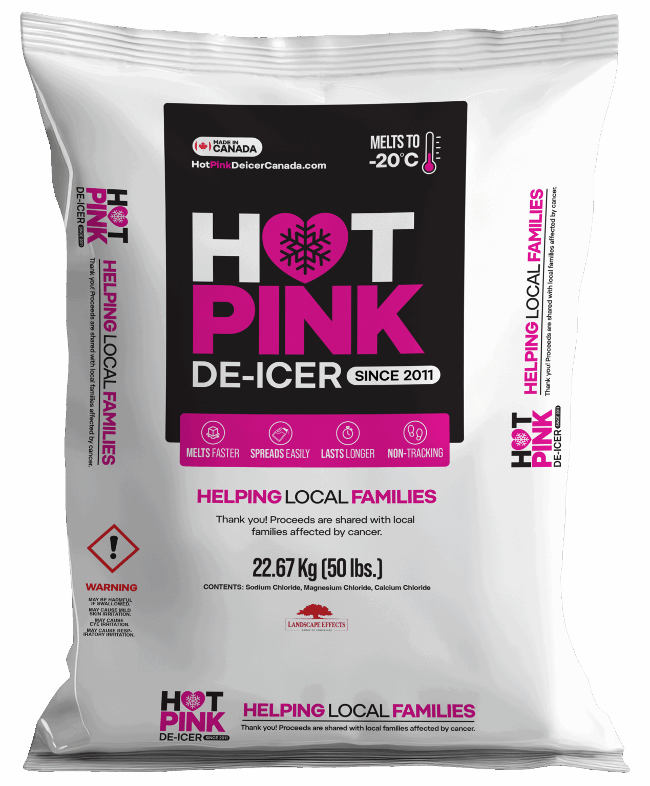 hot pink de-icer 50lb bag